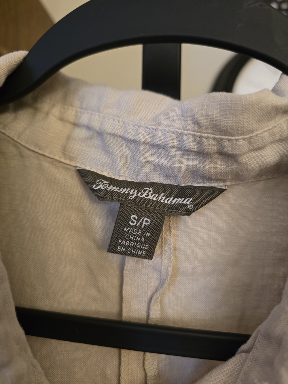 Tommy Bahama Linen Button Front Shirt Cottegecore Minimalist Beige Size Small - Picture 4 of 5